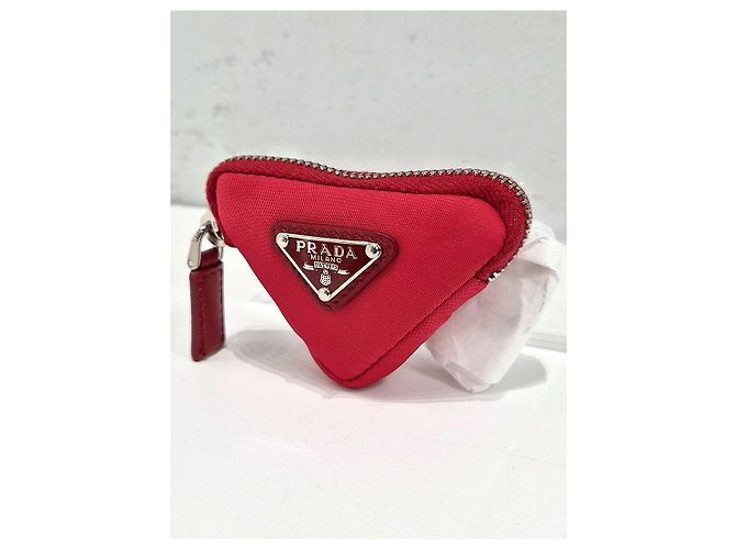 Prada Pochette portachiavi in nylon con logo triangolare New Item Multicolore - vista 3