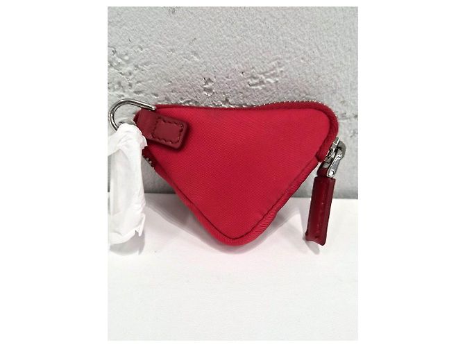 Prada Pochette portachiavi in nylon con logo triangolare New Item Multicolore - vista 5