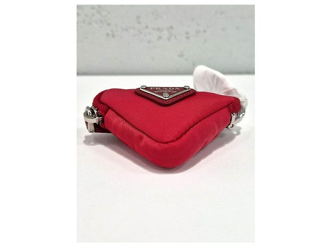 Prada Pochette portachiavi in nylon con logo triangolare New Item Multicolore - vista 6