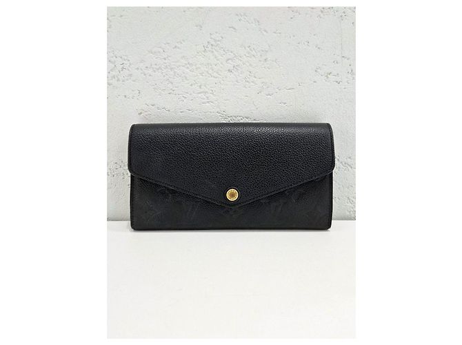 Louis Vuitton Carteira longa Sarah Monogram Empreinte preta Multicor - vista 3