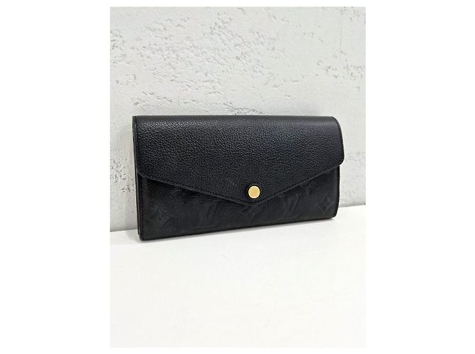 Louis Vuitton Carteira longa Sarah Monogram Empreinte preta Multicor - vista 5