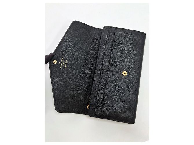Louis Vuitton Carteira longa Sarah Monogram Empreinte preta Multicor - vista 8
