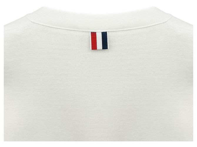Thom Browne Diagonal Armband Milano Cardigan Weiß - Ansicht 10