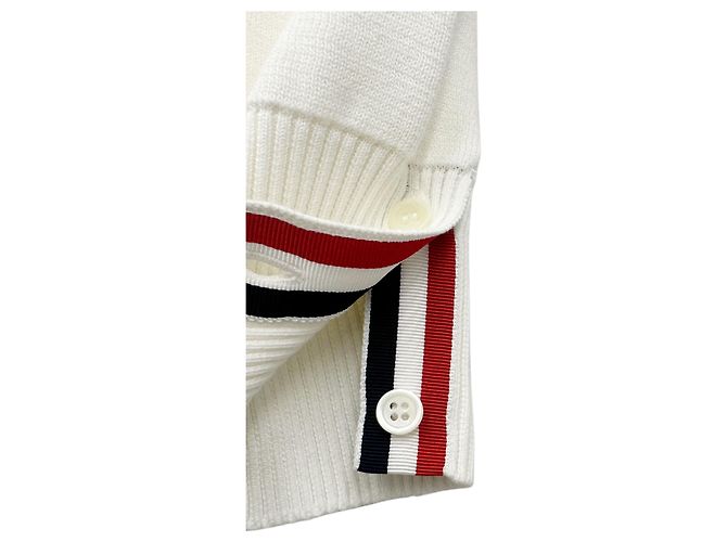 Thom Browne Diagonal Armband Milano Cardigan Weiß - Ansicht 11