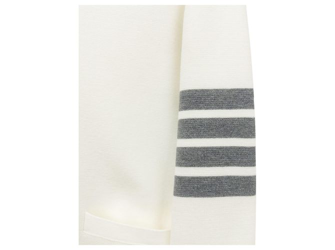 Thom Browne Diagonal Armband Milano Cardigan Weiß - Ansicht 8