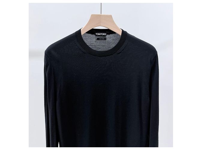 Tom Ford Wool Crewneck Knit Black - view 2