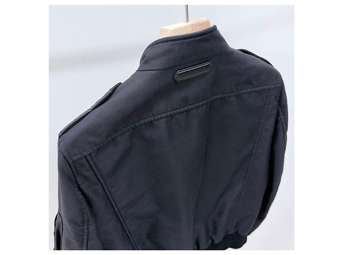 Tom Ford Giacca Blouson in Cotone Blu Navy Scuro - vista 5