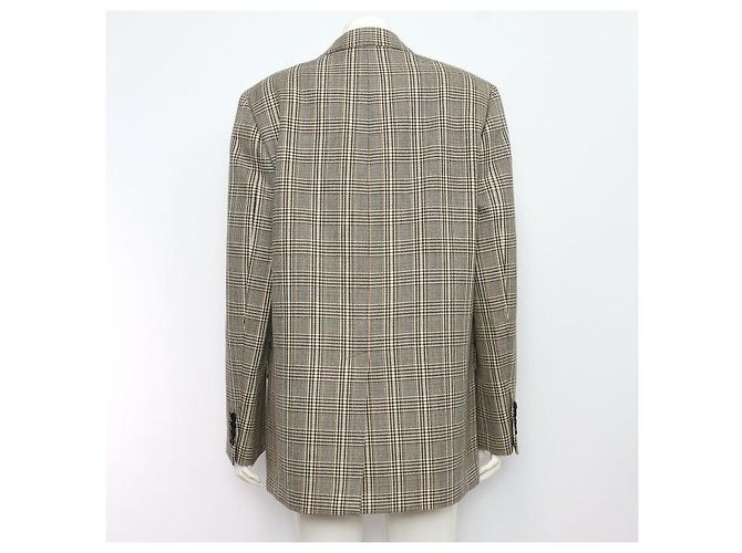 Céline Houndstooth Check Double Breasted Wool Women's Jacket - view 4