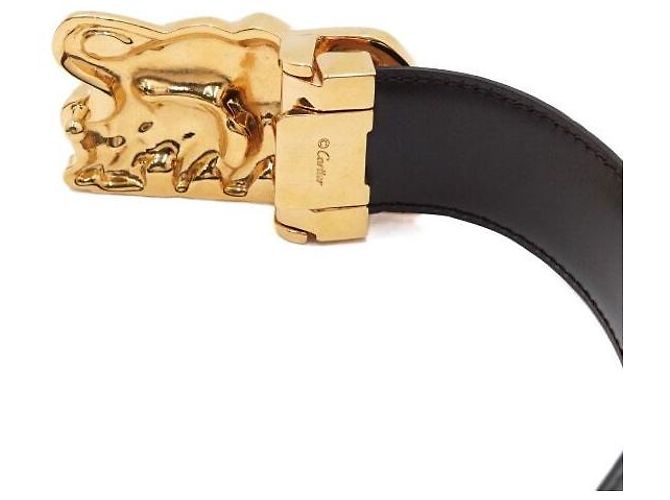 Cartier Damen-Gürtel mit Schnalle Schwarz - Ansicht 4