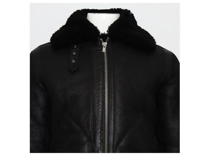 Acne Giacca Ian Shearling Mustard da uomo colore Black - vista 2