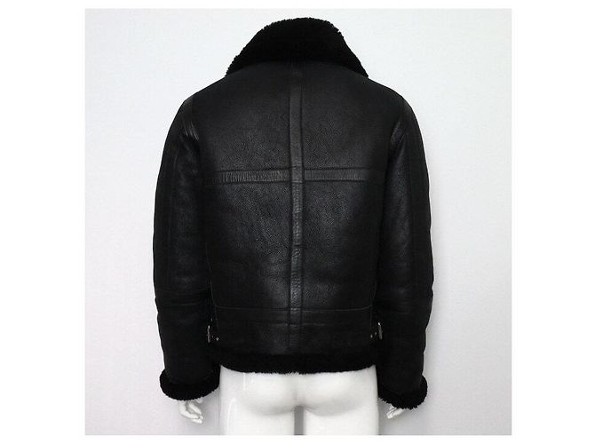 Acne Giacca Ian Shearling Mustard da uomo colore Black - vista 4