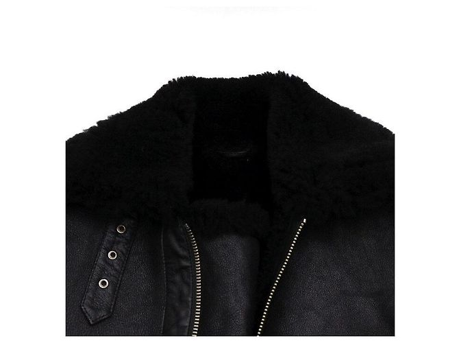 Acne Giacca Ian Shearling Mustard da uomo colore Black - vista 5