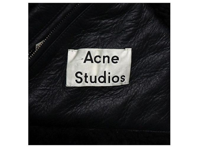 Acne Giacca Ian Shearling Mustard da uomo colore Black - vista 6