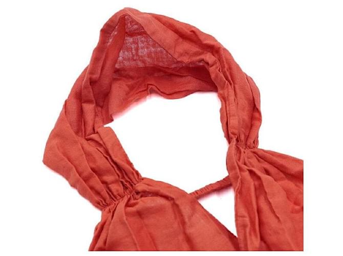 Chanel Foulard scrunchie in cotone rosso da donna - vista 4
