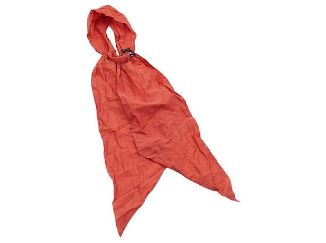 Chanel Foulard scrunchie in cotone rosso da donna - vista 5
