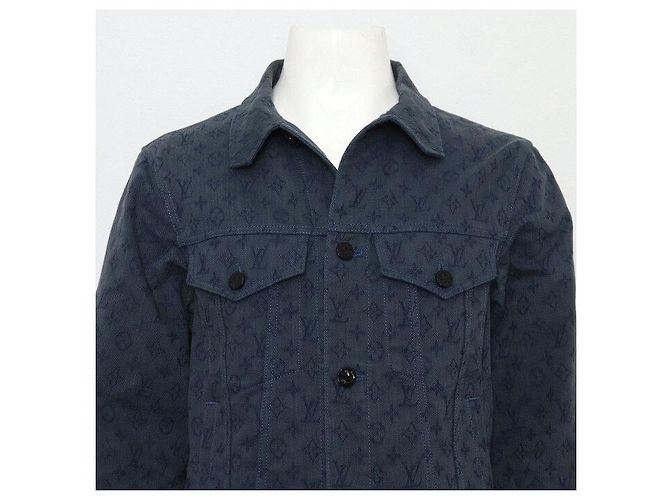 Louis Vuitton Giacca in denim da uomo Blue Monogram - vista 2