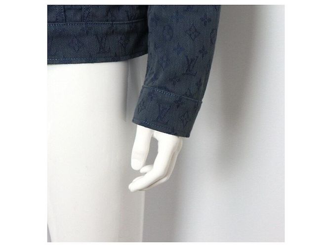 Louis Vuitton Giacca in denim da uomo Blue Monogram - vista 3