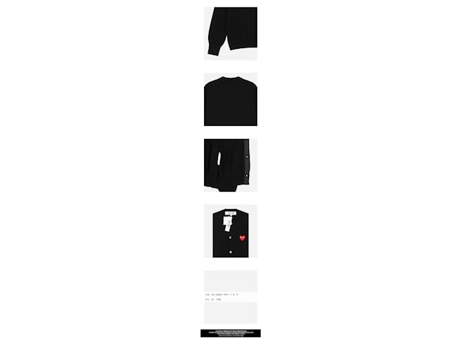 Comme Des Garcons Strickjacke Red Heart Schwarz - Ansicht 3
