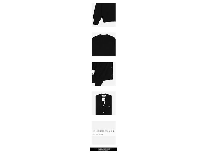 Comme Des Garcons Strickjacke mit V-Ausschnitt und schwarzem Herz - Ansicht 3