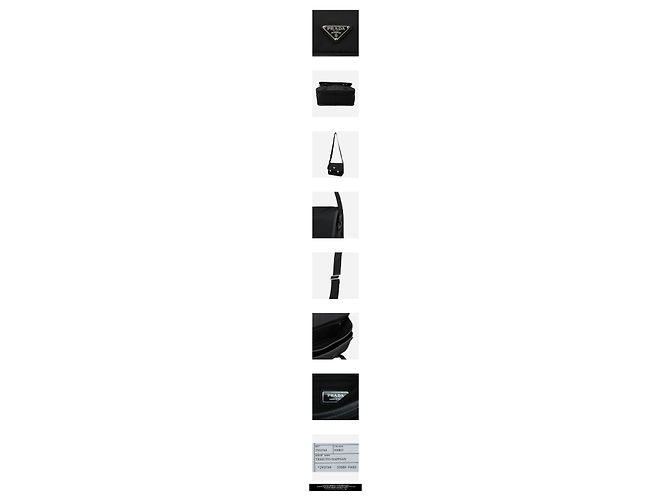 Prada Borsa a tracolla in nylon Saffiano nera Nero - vista 2