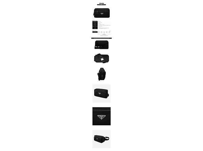 Prada Borsa a tracolla in Re-Nylon Saffiano Nero - vista 2