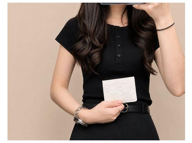 Gucci GG Logo Card Case White - view 13