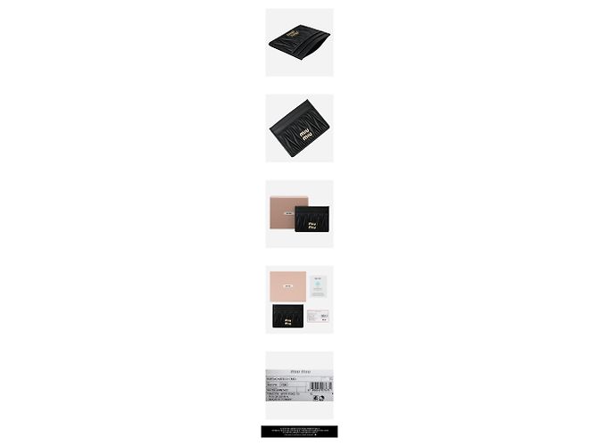 Miu Miu Tarjetero acolchado Negro AFPP - vista 3