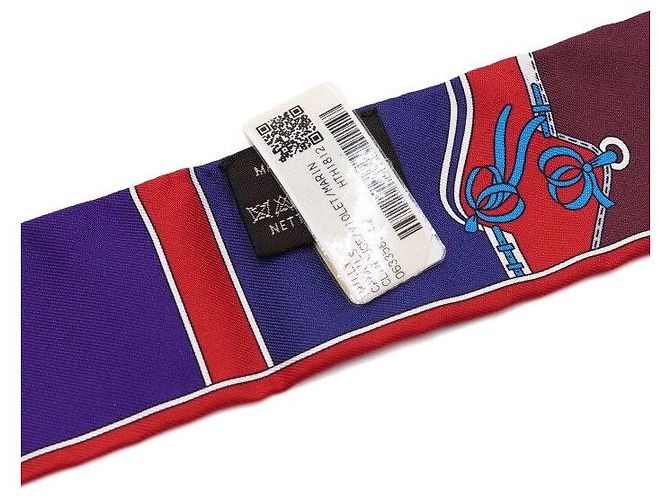 Hermès Pañuelo de seda Twilly Roja - vista 4