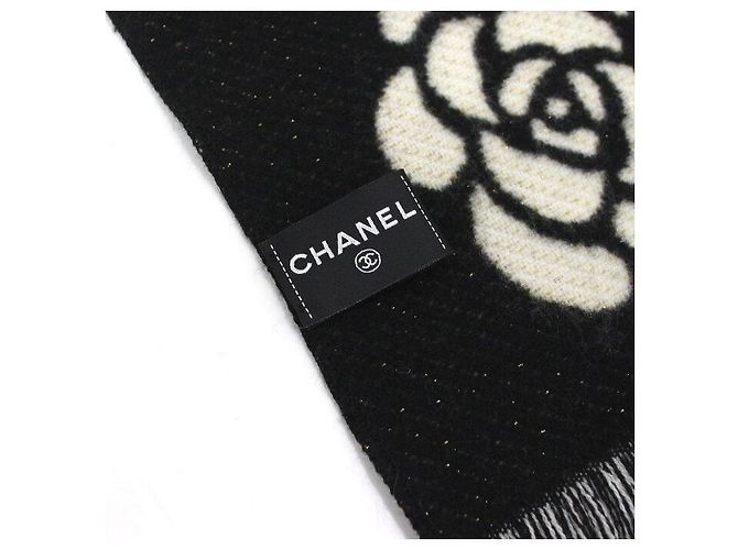 Chanel Sciarpa MCR Camellia in misto cashmere - vista 5