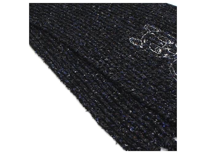 Loewe Sciarpa Future Cat Ricamata Black Mélange Nero - vista 4