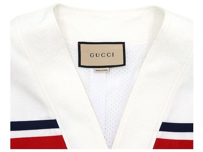 Gucci Giacca in jersey tecnico da donna bianca con Interlocking Web - vista 5