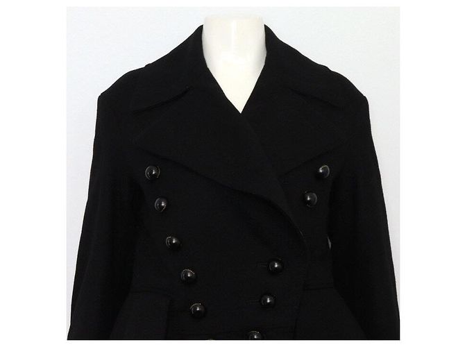 Burberry Black Wool Coat Blazer Women's Jacket - view 2