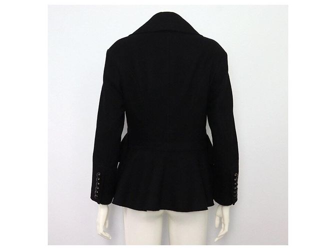 Burberry Black Wool Coat Blazer Women's Jacket - view 4