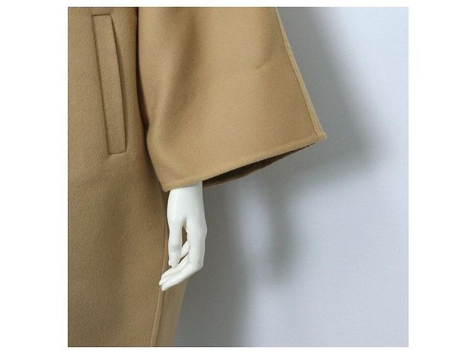 Louis Vuitton Beige Wool Blend Monogram Double Face Women's Coat Brown - view 3