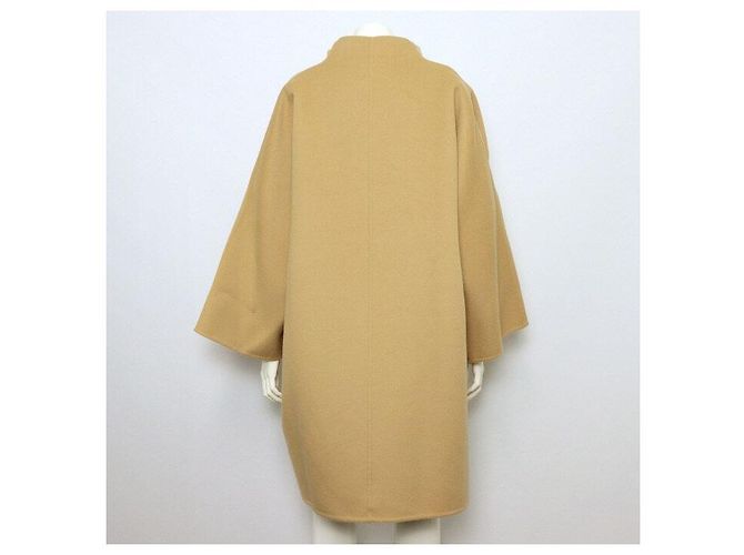Louis Vuitton Beige Wool Blend Monogram Double Face Women's Coat Brown - view 4