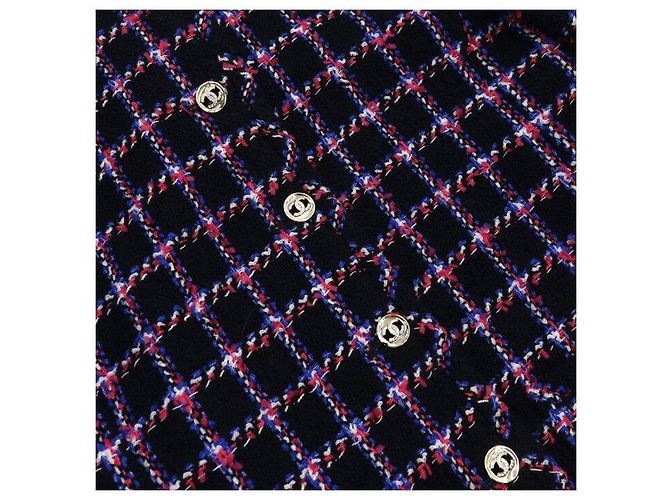 Chanel Giacca in tweed multicolore blu navy da donna Season - vista 6