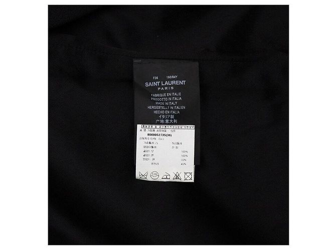 Saint Laurent Abrigo de lana doble negro para mujer - vista 6
