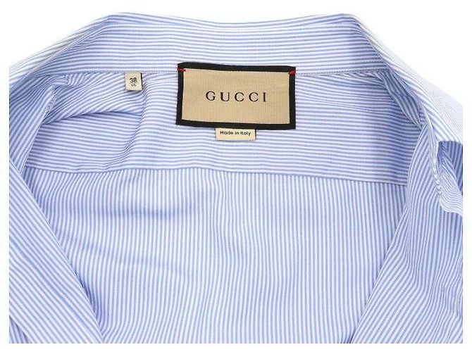 Gucci Herrenhemd mit gestreiftem Design und gesticktem Herz-Logo - Ansicht 5