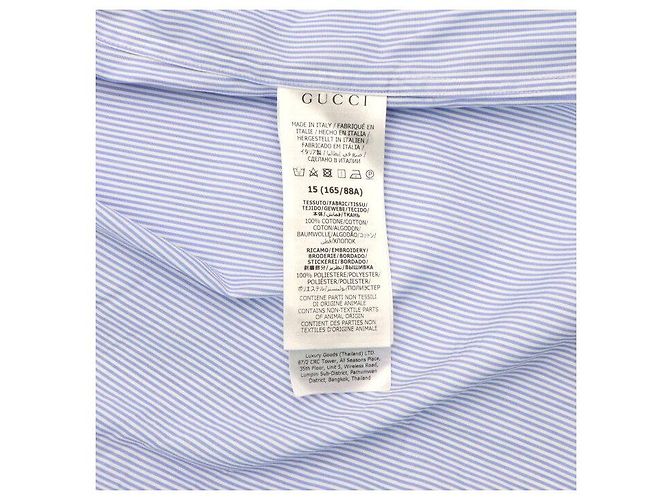 Gucci Herrenhemd mit gestreiftem Design und gesticktem Herz-Logo - Ansicht 7