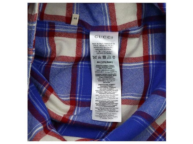 Gucci Besticktes Karohemd für Herren Blau - Ansicht 7
