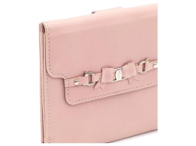 Salvatore Ferragamo Cartera compacta Vara rosa - vista 4