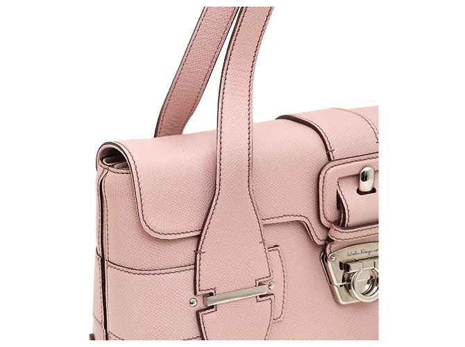 Salvatore Ferragamo Borsa Tote e Borsa a Spalla Gancini Lock Rosa - vista 5