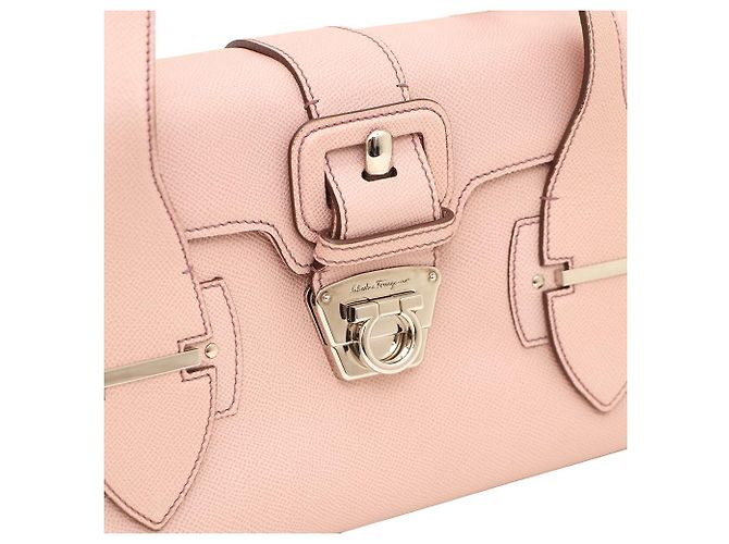 Salvatore Ferragamo Borsa Tote e Borsa a Spalla Gancini Lock Rosa - vista 6
