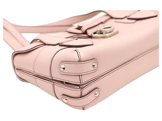 Salvatore Ferragamo Borsa Tote e Borsa a Spalla Gancini Lock Rosa - vista 7