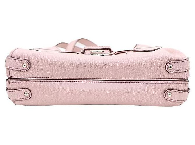 Salvatore Ferragamo Borsa Tote e Borsa a Spalla Gancini Lock Rosa - vista 8