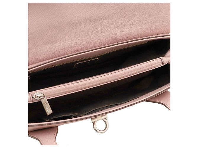 Salvatore Ferragamo Borsa Tote e Borsa a Spalla Gancini Lock Rosa - vista 9
