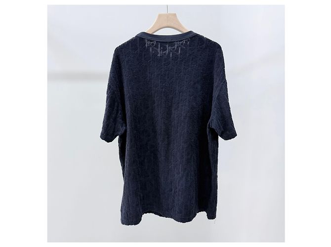 Dior Oblique Terry Baumwoll-T-Shirt Schwarz - Ansicht 4