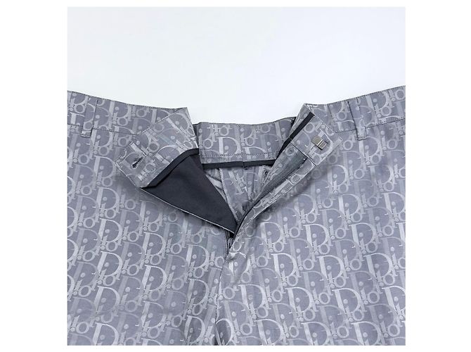 Dior Short de seda jacquard Oblique Cinza Marrom - vista 4