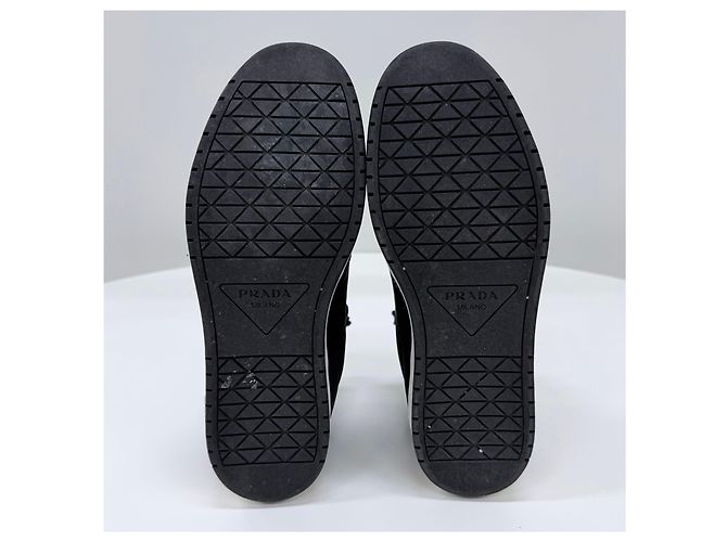 Prada Sneakers high-top in gabardine di nylon nero - vista 8