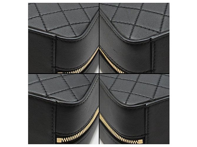 Vanity Chanel Borsa porta cosmetici con manico superiore e tracolla nera Nero - vista 13